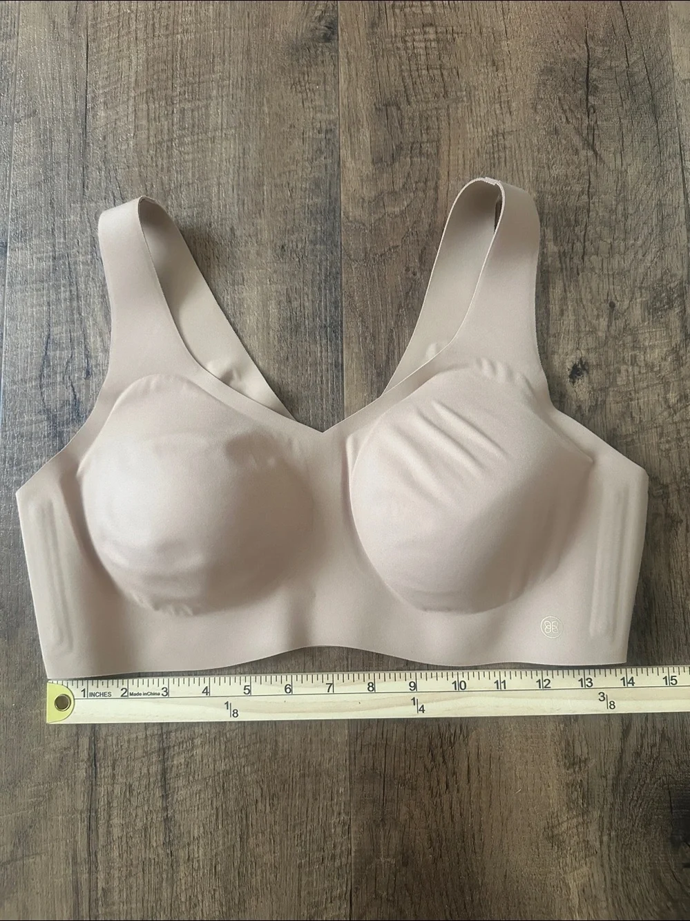 Honey Love V Neck Bra Sand L 38 B/C NWOT